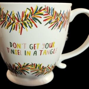 Opal House Mug Don’t Get your Tinsel in a Tangle.  Cheerful Christmas Mug Cup.